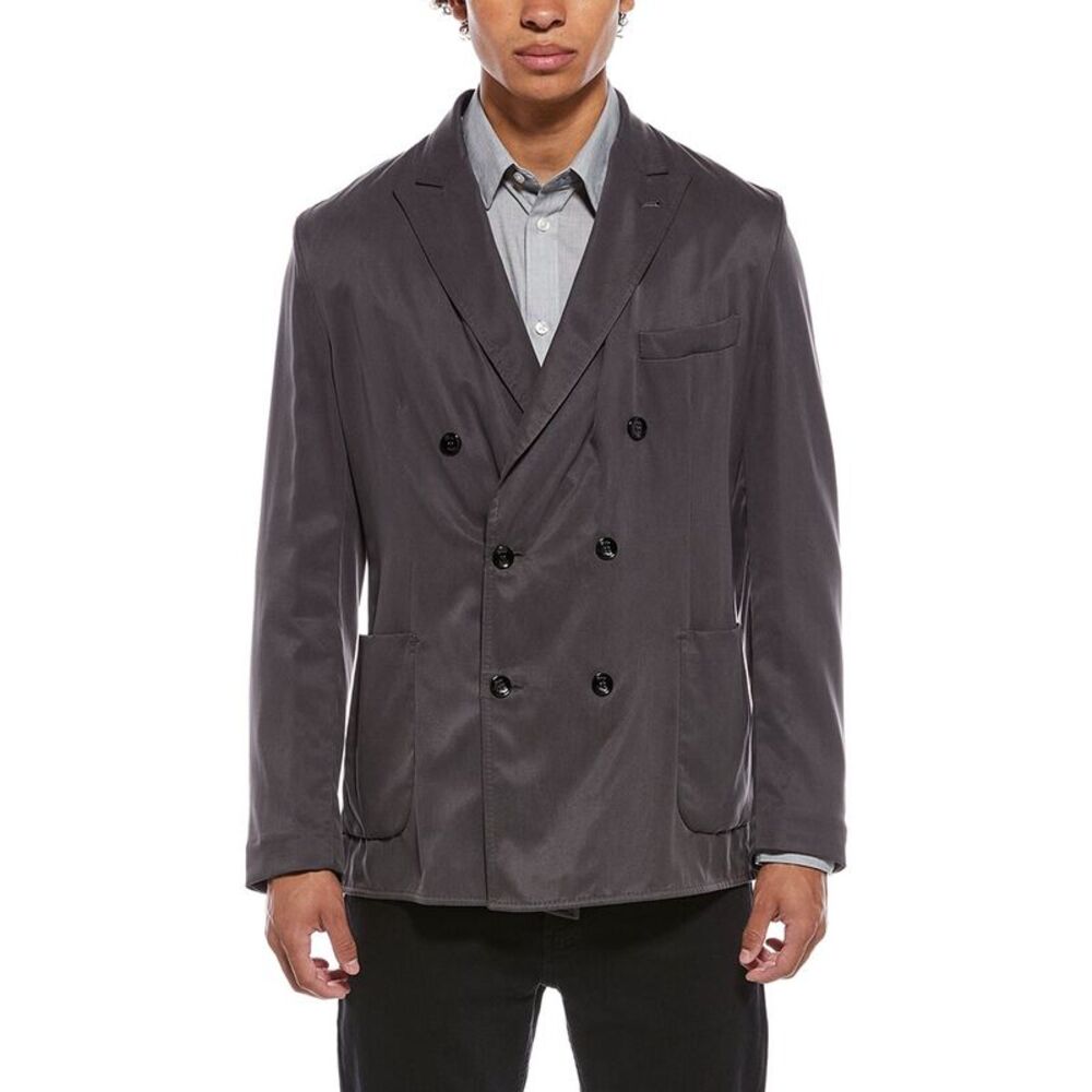 Brioni Mens  Deconstructed Double Breasted Blazer, Grey